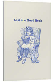 Cuadro de aluminio Reading Girl with Cat - Melloi Art