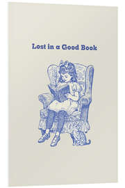 Hartschaumbild Lesendes Mädchen mit Katze - Melloi Art