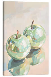 Canvastavla Reflective Green Apples
