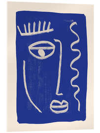 Acrylic print Abstract Face 23 Cobalt Blue