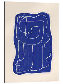 Gallery print Abstract line art Figure in Cobalt Blue