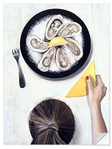 Sticker mural Dinner with Oysters