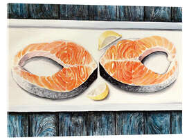 Akrylbilde Salmon and lemon