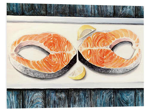 Foam board print Salmon and lemon