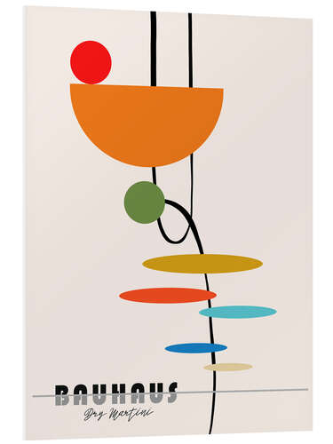 Print på skumplade Bauhaus Dry Martini