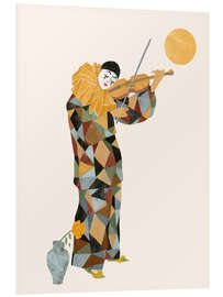 Hartschaumbild Der traurige Harlekin