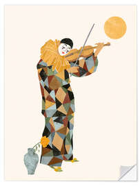 Wandsticker Der traurige Harlekin