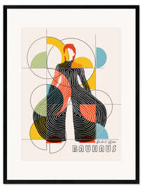 Plakat artystyczny premium w ramie Bauhaus Rebel Star