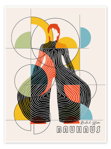 Poster Bauhaus Rebel Star