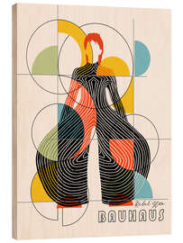 Tableau en bois Bauhaus Rebel Star
