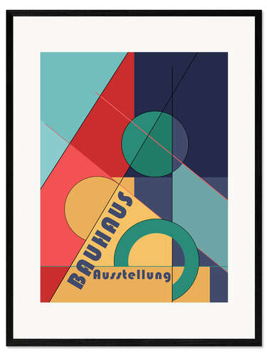 Plakat artystyczny premium w ramie Bauhaus Rythms
