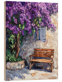 Wood print Blind date in summer