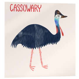 Stampa su vetro acrilico Cassowary