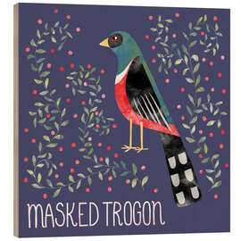 Wood print Masked Trogon - Nic Squirrell