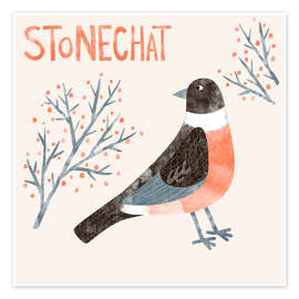 Wall print Stonechat - Nic Squirrell