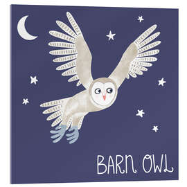Akrylbilde Barn Owl - Nic Squirrell