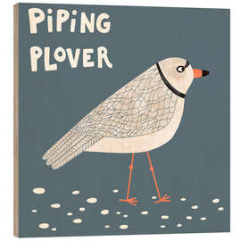 Wood print Piping Plover - Nic Squirrell
