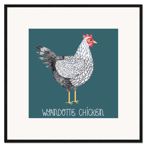 Framed art print Wyandotte Chicken