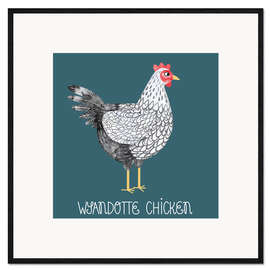 Framed art print Wyandotte Chicken - Nic Squirrell