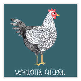 Wall print Wyandotte Chicken - Nic Squirrell