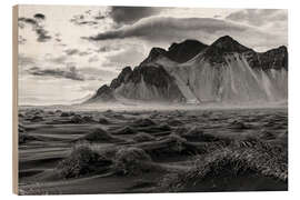 Tableau en bois Stokksnes Beach in Iceland - Pascal Deckarm