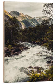 Tableau en bois River in Norway