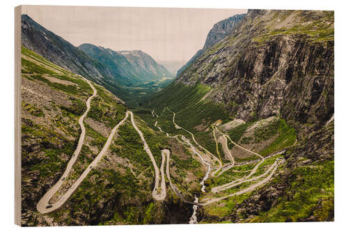 Tableau en bois Trollstigen Norway