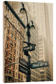 Tableau en bois Fashion Avenue, New York - Pascal Deckarm