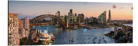 Alubild Panoramablick auf den Hafen von Sydney, Australien - Matteo Colombo