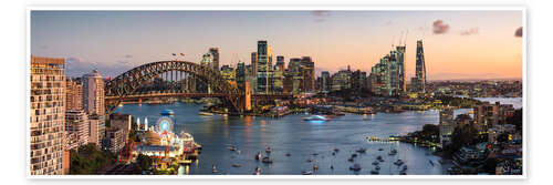 Póster Panoramic view of Sydney skyline and harbour, Australia