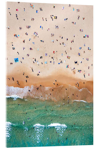 Acrylic print People sunbathing at the beach