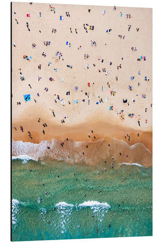 Cuadro de aluminio People sunbathing at the beach