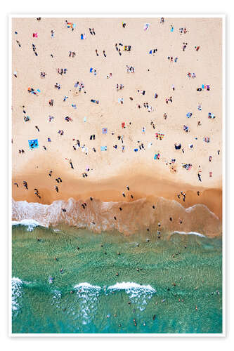 Plakat People sunbathing at the beach