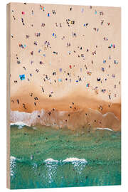 Tableau en bois People sunbathing at the beach - Matteo Colombo
