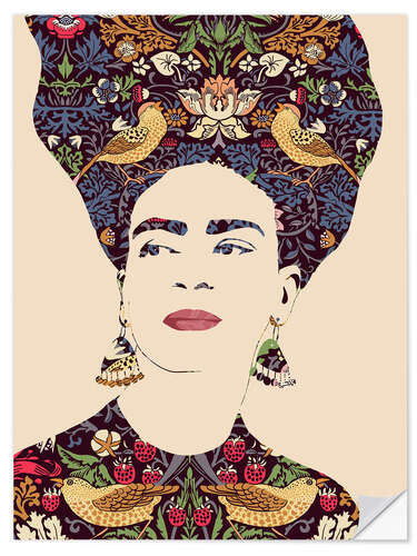 Sticker mural Mexican Icon With Flowers and Birds