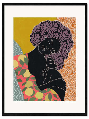 Plakat artystyczny premium w ramie Klimt, Mother and Daughter
