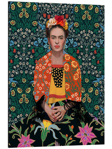 Aluminium print Blooming Mexican Woman