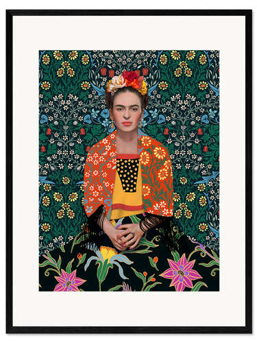 Impression artistique encadrée Blooming Mexican Woman