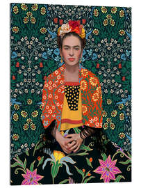 Quadro em plexi-alumínio Blooming Mexican Woman - CatsAndDotz