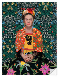 Självhäftande poster Blooming Mexican Woman