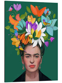 Tableau en aluminium Floral Muse - CatsAndDotz