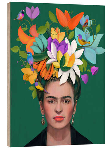 Hout print Floral Muse