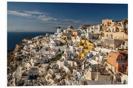 Hartschaumbild Oia auf der Insel Santorin, Griechenland