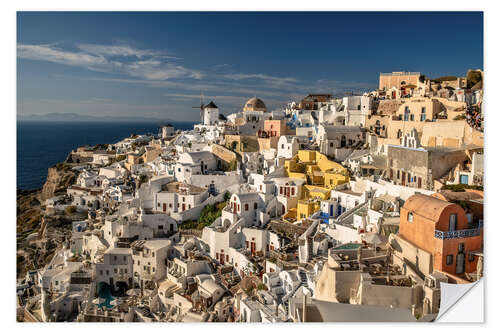 Sticker mural Oia on the island of Santorini, Greece