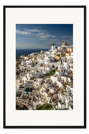 Gerahmter Kunstdruck Insel Santorin, Griechenland
