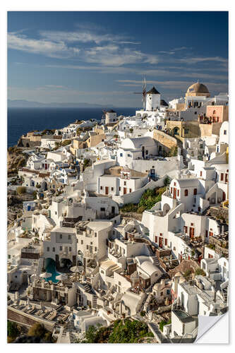Selvklebende plakat Island of Santorini, Greece