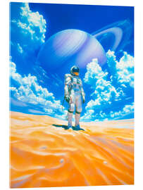Quadro em acrílico Astronaut in the Desert with Saturn - Taudalpoi