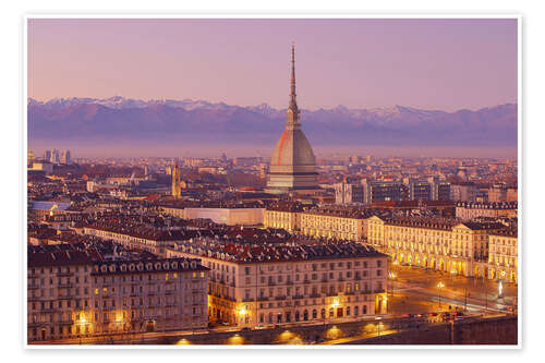 Poster Ausblick auf Turin