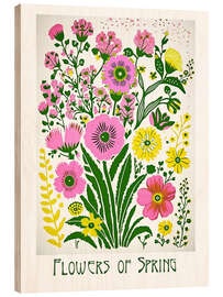 Wood print Flowers of Spring - Taika Tori