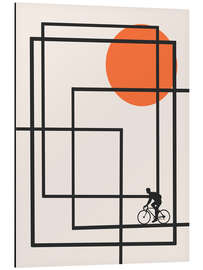 Tableau en aluminium Sunlit Voyage - CatsAndDotz